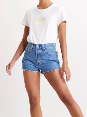 Levi's 501 Original Denim Shorts Medium Wash 28
